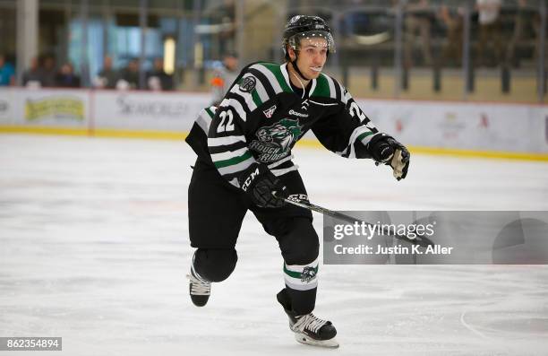 Graham Slaggert of the Cedar Rapids RoughRiders skates during the game against the Sioux Falls Stampede on Day 2 of the USHL Fall Classic at UPMC...