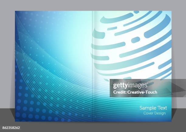 blue globe cover design - covered stock illustrations