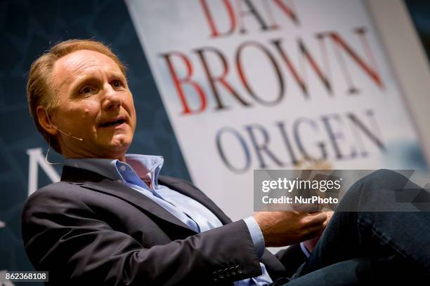 American author of thriller fiction, Dan Brown, presents his last novel &quot;Origin&quot; in Barcelona, Spain on October 17, 2017