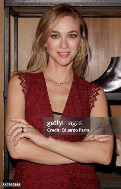 Actress Marta Hazas attends the 'Merkal, The Show' event at Gymage theatre on October 17, 2017 in Madrid, Spain.