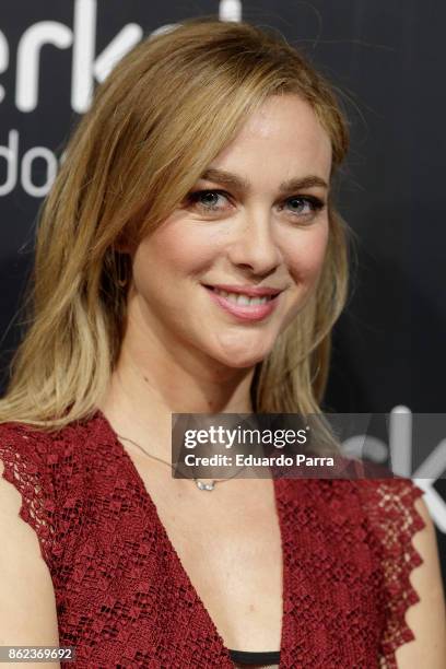 Actress Marta Hazas attends the 'Merkal, The Show' event at Gymage theatre on October 17, 2017 in Madrid, Spain.