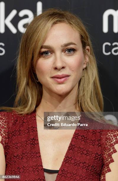 Actress Marta Hazas attends the 'Merkal, The Show' event at Gymage theatre on October 17, 2017 in Madrid, Spain.