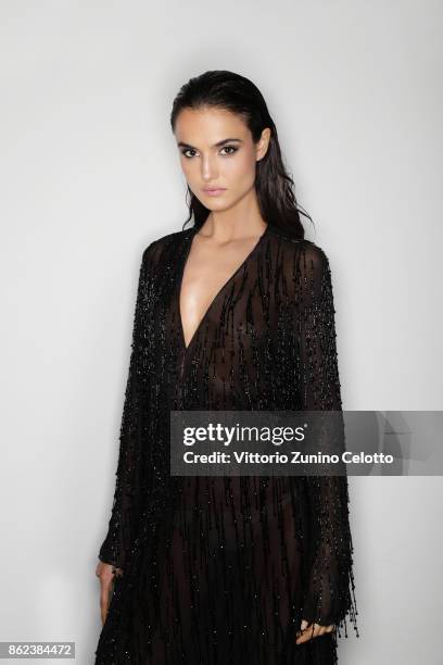 Fashion model Blanca Padilla poses for a portrait during amfAR Gala Milano on September 21, 2017 in Milan, Italy.