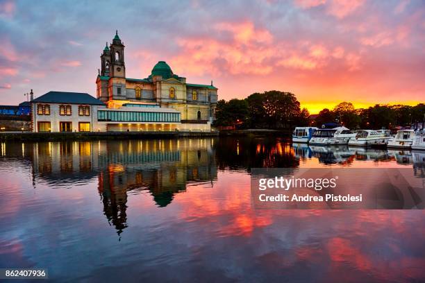 river shannon in athlone, ireland - shannon river stock pictures, royalty-free photos & images