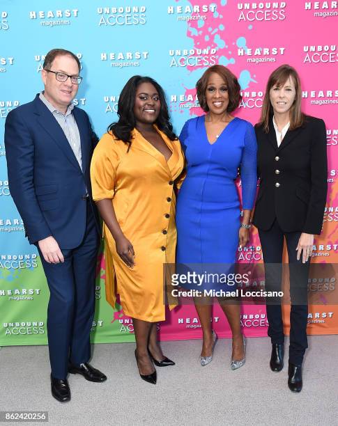President Hearst Magazine David Carey, Danielle Brooks, Gayle King and Lucy Kaylin attend Hearst Magazines' Unbound Access MagFront at Hearst Tower...