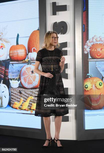 Susan Spencer speaks onstage at Hearst Magazines' Unbound Access MagFront at Hearst Tower on October 17, 2017 in New York City.