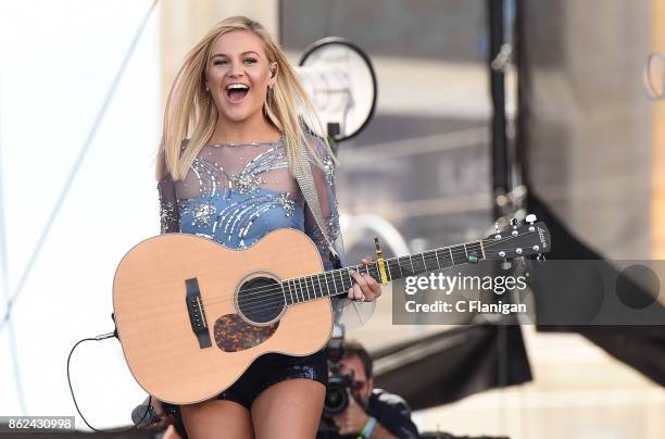 Kelsea Ballerini performs during the Daytime Village Presented by Capital One at the 2017 HeartRadio Music Festival at the Las Vegas Village on...