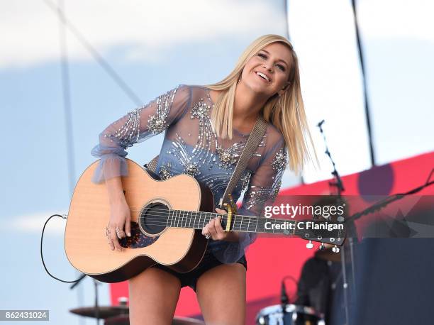 Kelsea Ballerini performs during the Daytime Village Presented by Capital One at the 2017 HeartRadio Music Festival at the Las Vegas Village on...