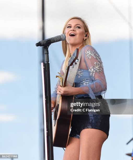 Kelsea Ballerini performs during the Daytime Village Presented by Capital One at the 2017 HeartRadio Music Festival at the Las Vegas Village on...