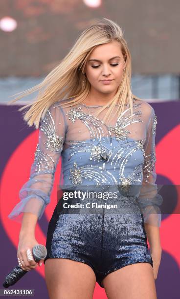 Kelsea Ballerini performs during the Daytime Village Presented by Capital One at the 2017 HeartRadio Music Festival at the Las Vegas Village on...