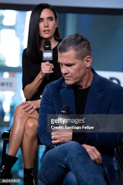 Jennifer Connelly and Josh Brolin attend Build Presents to discuss the film "Only The Brave" at Build Studio on October 17, 2017 in New York City.