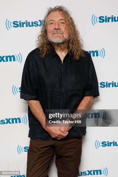 Musician Robert Plant visits the SiriusXM Studios on October 17, 2017 in New York City.