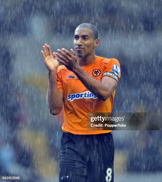 Karl Henry of Wolves during the Barclays Premier League match between Wolverhampton Wanderers and Manchester City at Molineux on April 22, 2012 in...