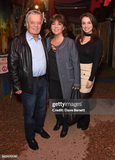 Tony Blackburn, Debbie Blackburn and Victoria Blackburn attend the 50th anniversary production of "Hair: The Musical" at The Vaults on October 17,...