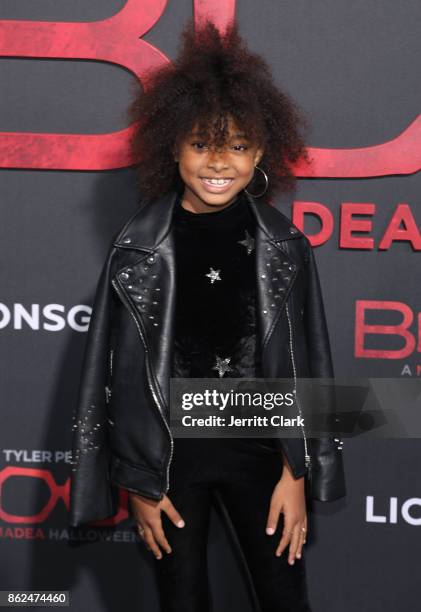 Mychal-Bella attends the Premiere Of Lionsgate's "Tyler Perry's Boo 2! A Madea Halloween" at Regal LA Live Stadium 14 on October 16, 2017 in Los...