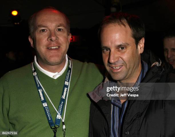 Cassian Elwes and Jeff Skol attends the William Morris Party at The Shop on January 21, 2008 in Park City, Utah.