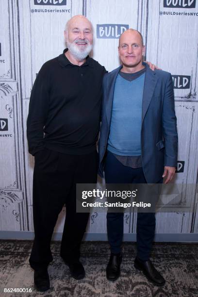 Rob Reiner and Woody Harrelson attend Build Presents to discuss their film "LBJ" at Build Studio on October 17, 2017 in New York City.