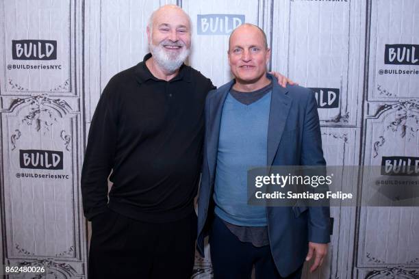 Rob Reiner and Woody Harrelson attend Build Presents to discuss their film "LBJ" at Build Studio on October 17, 2017 in New York City.