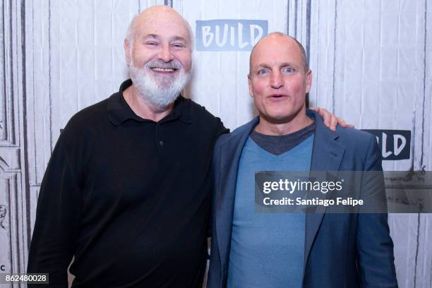 Rob Reiner and Woody Harrelson attend Build Presents to discuss their film "LBJ" at Build Studio on October 17, 2017 in New York City.