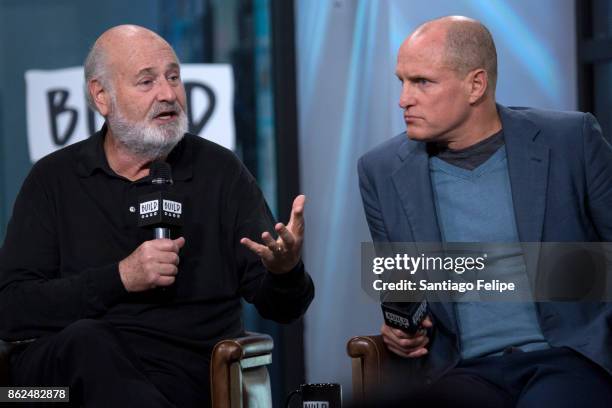 Rob Reiner and Woody Harrelson attend Build Presents to discuss their film "LBJ" at Build Studio on October 17, 2017 in New York City.