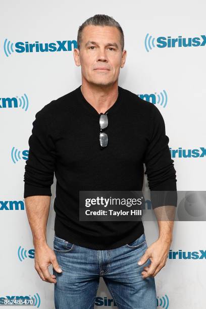 Josh Brolin visits the SiriusXM Studios on October 17, 2017 in New York City.