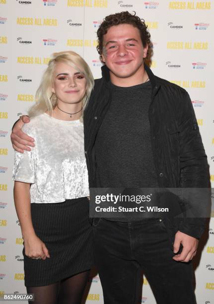 Ramona Marquez and Daniel Roche arrive at the 'Access All Areas' VIP gala screening held at Proud Camden on October 17, 2017 in London, England.