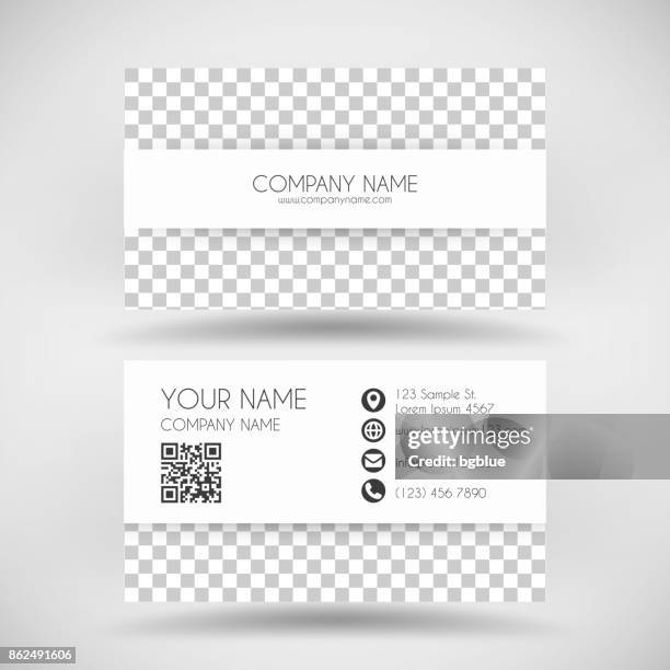 moderne visitenkarte vorlage mit leeren hintergrund - business card design stock-grafiken, -clipart, -cartoons und -symbole