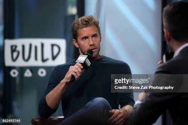 Actor Matt Barr attends Build Series to discuss his show "Valor" at Build Studio on October 17, 2017 in New York City.