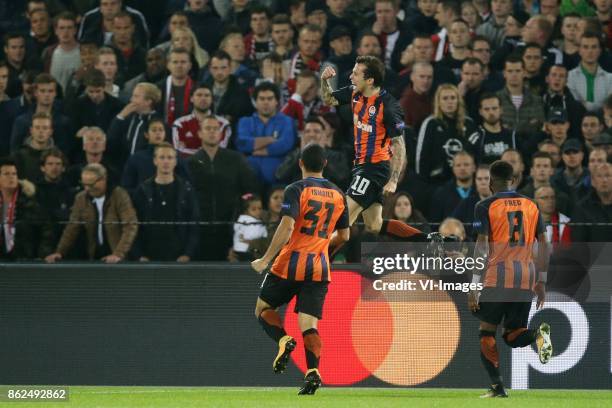 Bernard of FC Shakhtar Donetsk during the UEFA Champions League group F match between Feyenoord Rotterdam and Shakhtar Donetsk at the Kuip on October...