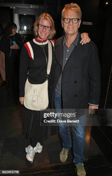 Fiona Golfar and Robert Fox attend the press night after party for "Venus In Fur" at Mint Leaf on October 17, 2017 in London, England.