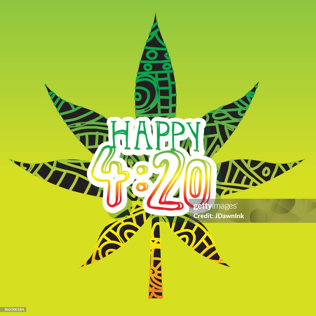 420 Raffle Sign Happy 420 Marijuana Greeting Design Template With Hand Drawn Elements ...