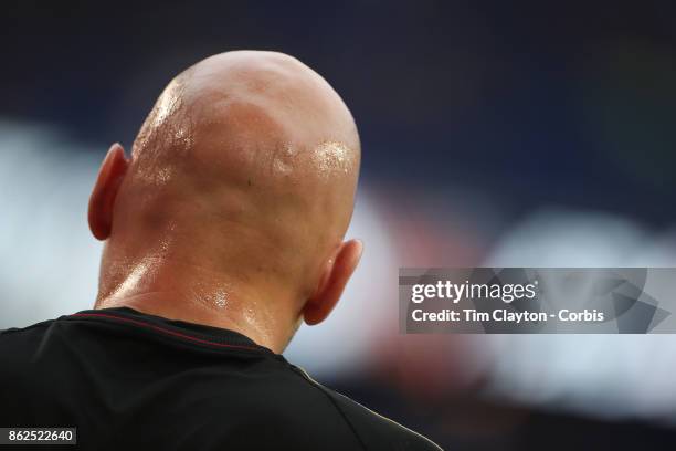 Goalkeeper Brad Guzan of Atlanta United warming up before the New York Red Bulls Vs Atlanta United FC, MLS regular season match at Red Bull Arena,...