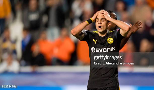 Marc Bartra of Borussia Dortmund in action during the UEFA Champions League group H match between APOEL Nikosia and Borussia Dortmund at GSP Stadium...