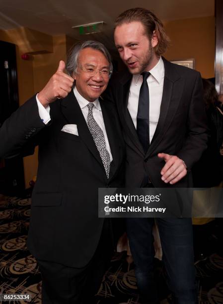 Sir David Tang and Lord Edward Spencer-Churchill attend a dinner for Michael Kors at China Tang at the Dorchester on April 27, 2009 in London,...