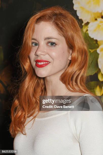 Cast member Charlotte Hope attends the press night performance of "Albion" at The Almeida Theatre on October 17, 2017 in London, England.