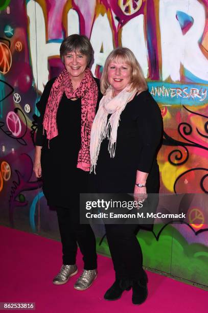 Beverly Baxter and Sally Bentley attend the 50th Anniversary of 'Hair The Musical' gala night at The Vaults on October 17, 2017 in London, England.