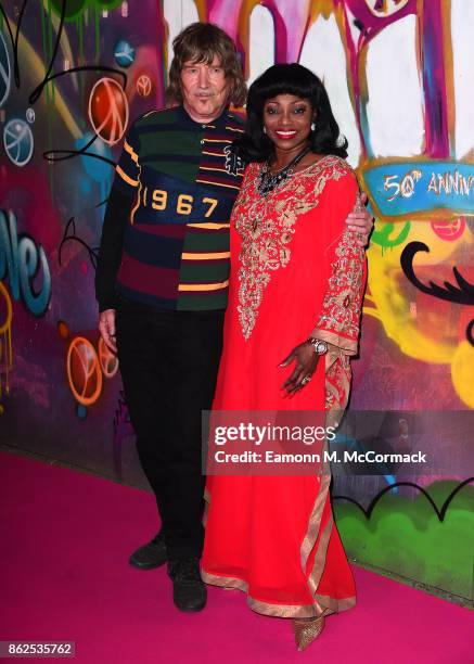 James Rado and Patti Boulaye attend the 50th Anniversary of 'Hair The Musical' gala night at The Vaults on October 17, 2017 in London, England.