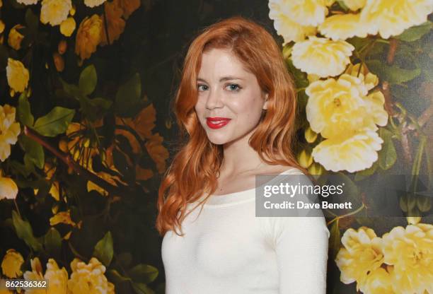 Cast member Charlotte Hope attends the press night performance of "Albion" at The Almeida Theatre on October 17, 2017 in London, England.