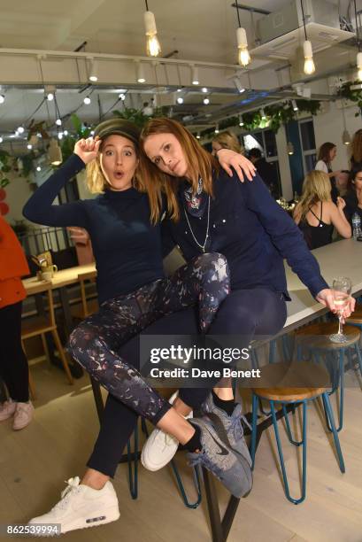 Tess Ward and Charlotte de Carle attend the launch of the 'Filthy Healthy Cravings' series by Tess Ward in association with Sweaty Betty & CoppaFeel!...