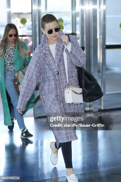 Kate Hudson is seen at JFK on October 17, 2017 in New York City.