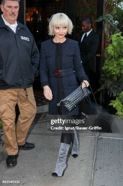 Christina Ricci is seen on October 17, 2017 in New York City.