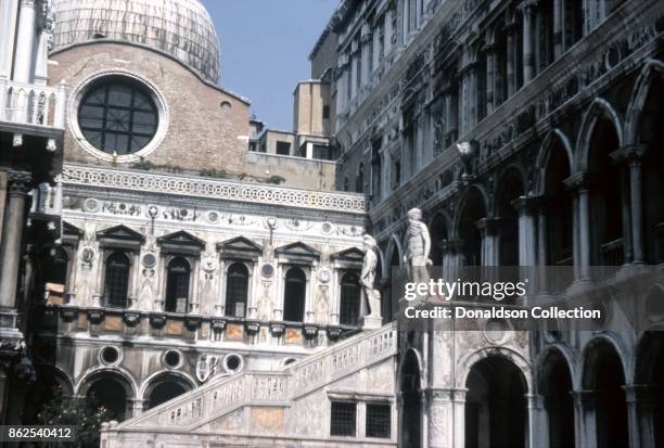 View of St Mark's Basilica on September 12, 1963 in Venice, Italy.