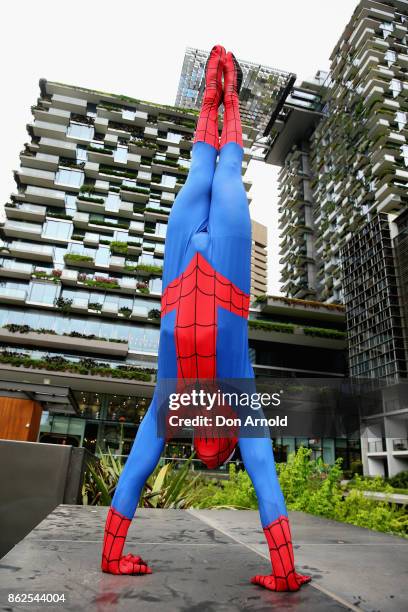 Dylan Pawson practices a parkour manouvre at Central Park on October 18, 2017 in Sydney, Australia.