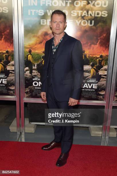 James Badge Dale attends "Only The Brave" screening at iPic Theater on October 17, 2017 in New York City.
