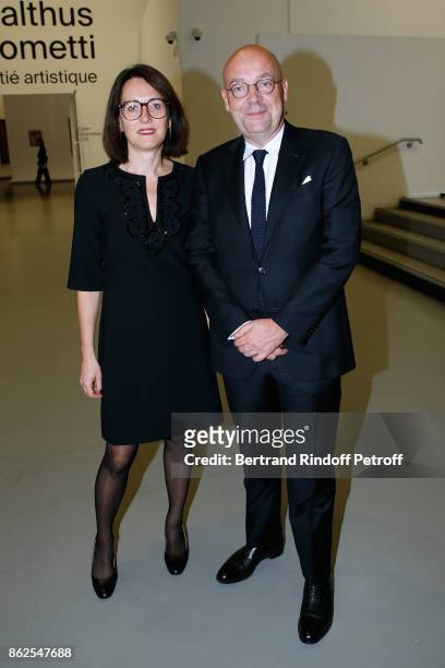Director of 'Musee d'Art Moderne de la Ville de Paris', Fabrice Hergott and his assistant Anne-Sophie de Gasquet attend the "Societe des Amis du...