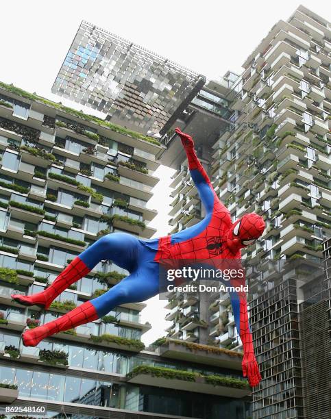 Brodie Pawson practices a parkour manouvre at Central Park on October 18, 2017 in Sydney, Australia.