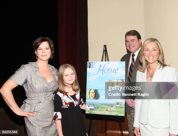 Marcia Gay Harden, Eulala Scheel, Ken Johnson, PhRMA Inc., Donna Twist attend a benefit screening of "Home" at the West Side YMCA on April 27, 2009...