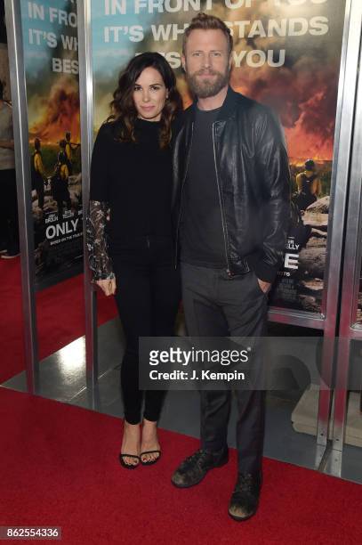 Cassidy Black and Dierks Bentley attend "Only The Brave" screening at iPic Theater on October 17, 2017 in New York City.