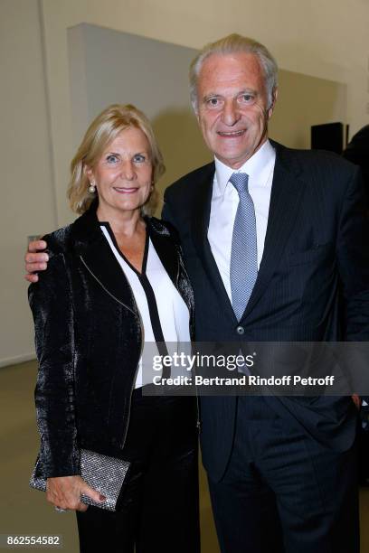 Alain Flammarion and his wife Suzanna Flammarion attend the "Societe des Amis du Musee d'Art Moderne de la Ville de Paris" Dinner on October 17, 2017...