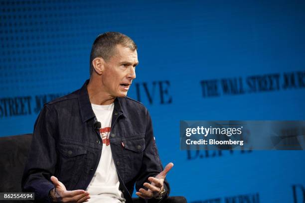 Chip Bergh, chief executive officer of Levi Strauss & Co., speaks during the Wall Street Journal D.Live global technology conference in Laguna Beach,...